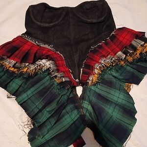 Plaid Corset Top